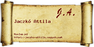 Jaczkó Attila névjegykártya