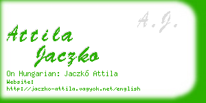 attila jaczko business card